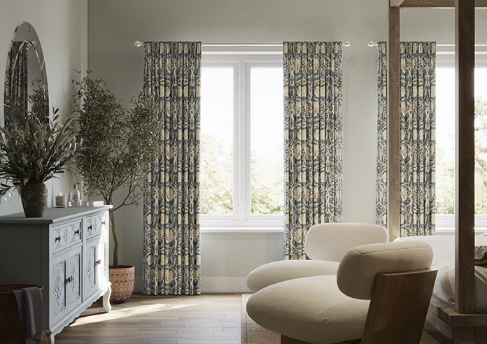 William Morris Pimpernel, Indigo - Made to Measure Curtains - Image 3